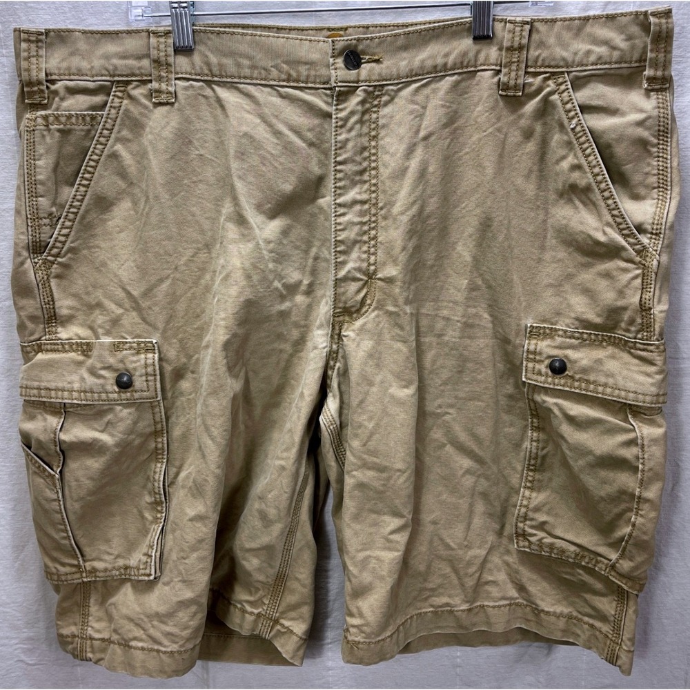 Carhartt Cargo Shorts Relaxed Fit Khaki Size 42 Workwear Utility Cotton